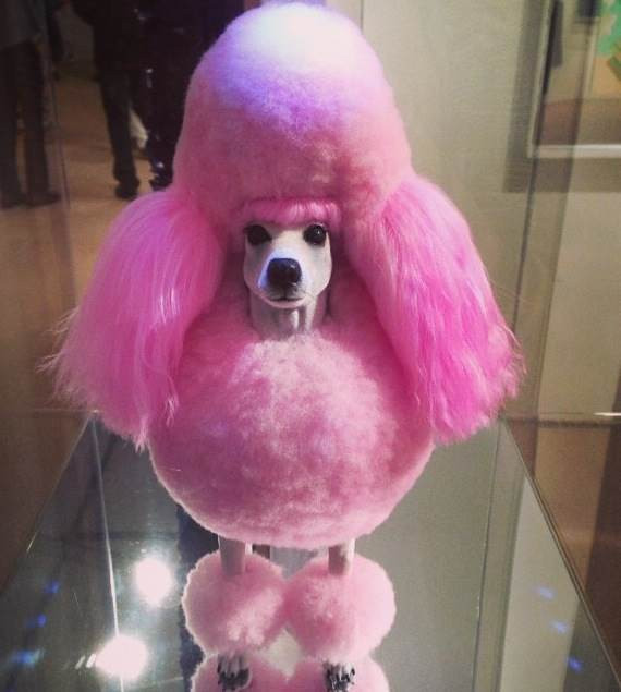 bright pink poodle art southampton