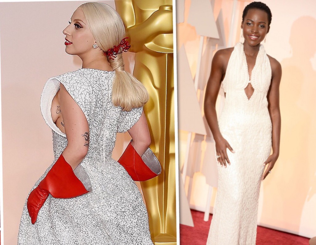 lady gaga lupita nyong'o oscars 2015