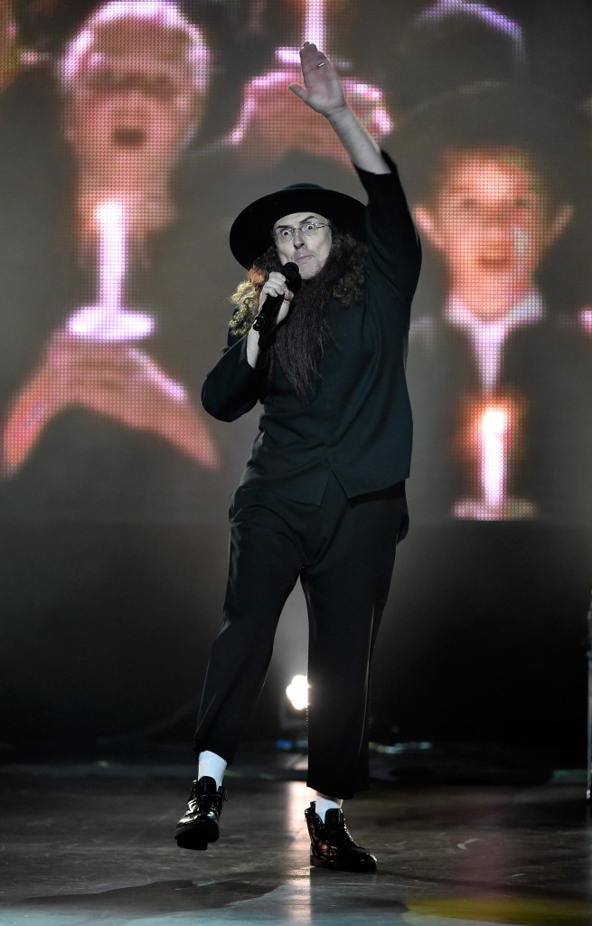Recording artist "Weird Al" Yankovic performs in support of "The Mandatory World Tour" at Planet Hollywood Resort and Casino on May 12, 2015 in Las Vegas, Nevada. *** Local Caption *** Al Yankovic