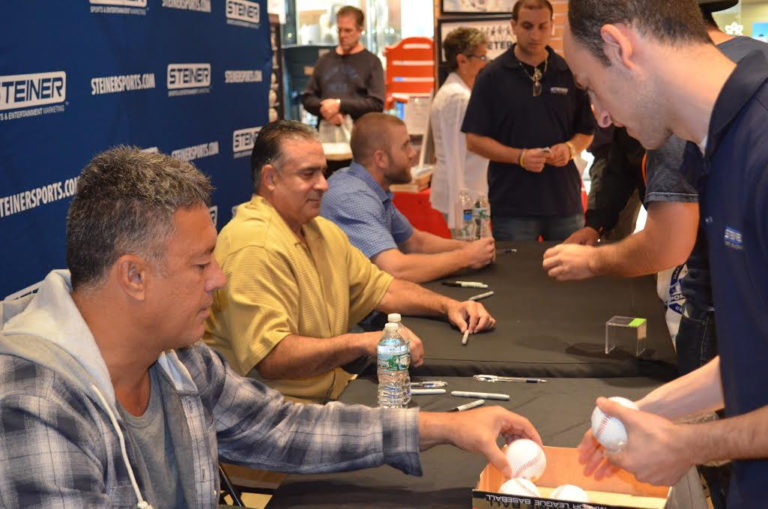 New York Mets Fernandez, Darling and Campbell Visit Steiner Roosevelt Field – SLIDESHOW ron darling nym