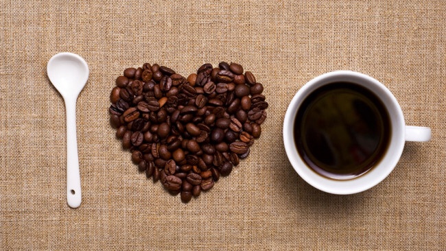 Heart coffee beams 