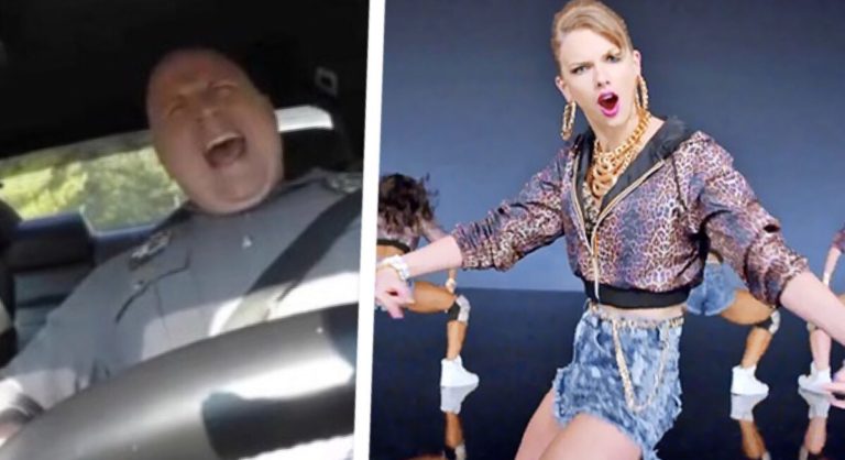 DashCam Cop Singing to Taylor Swift